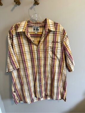 Vintage Phat Farm Vintage Plaid Short Sleeve Button Down Shirt Size L